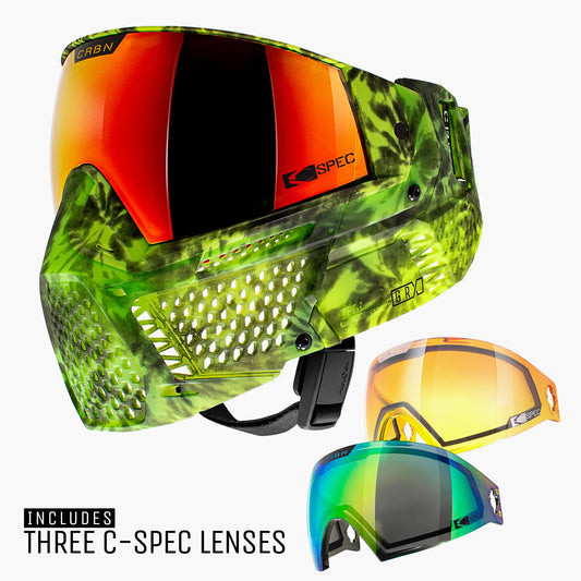 Carbon ZERO Pro V2 Paintball Thermal Maske – Tie-Dye Gecko