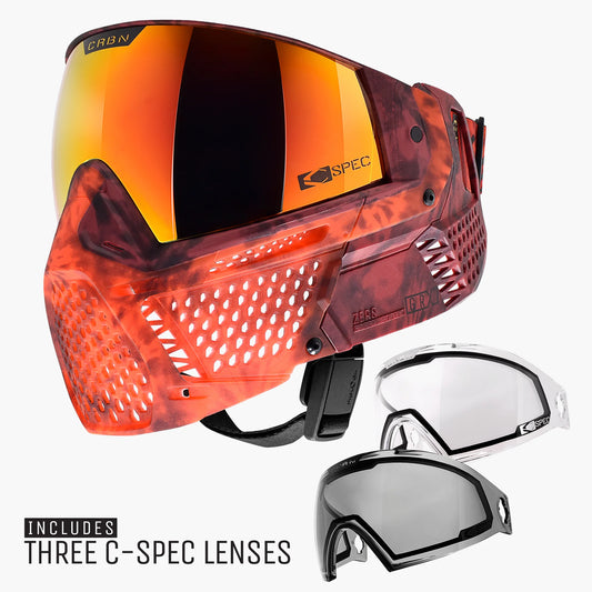 Carbon ZERO Pro V2 Paintball Thermal Maske – GRX Series (Tie-Dye Lava)