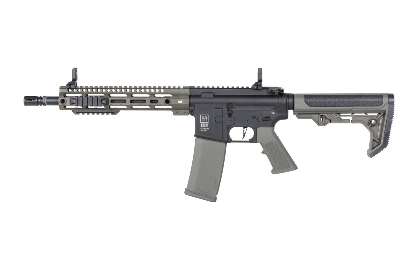 Specna Arms SA-C20-L CORE™ Gen. 2 HAL™ ETU ASG Karabiner mit Light Ops Schaft – Olive / OD Green (unter 0,5 Joule)