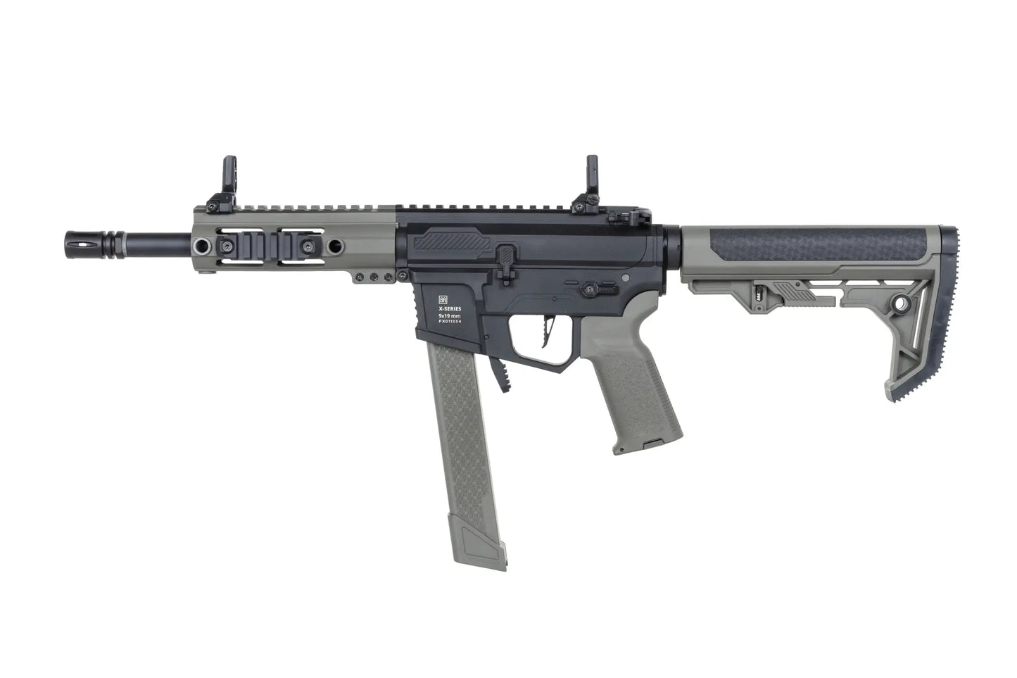 Specna Arms M4/AR15 SA-FX01 FLEX™ Gen.2 AEG-Sturmgewehr 9" – Olivgrün (unter 0,5 Joule)