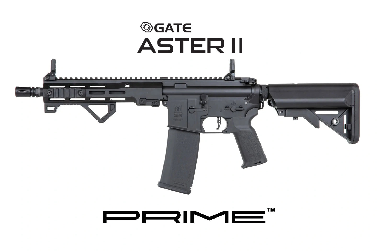 Specna Arms SA-P23 PRIME™ BLDC™ Aster II ETU Karabiner – Schwarz (unter 0,5 Joule)