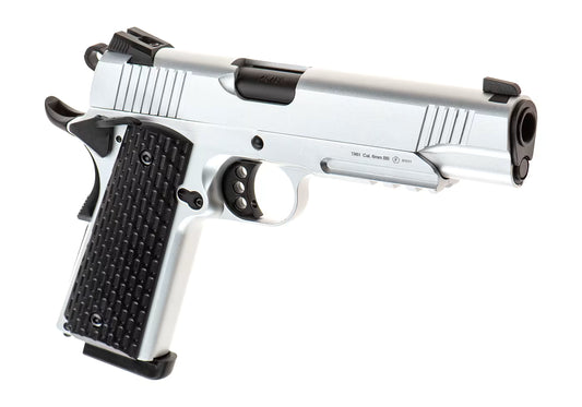 Army Armament M1911 Tactical Full Metal GBB Silber