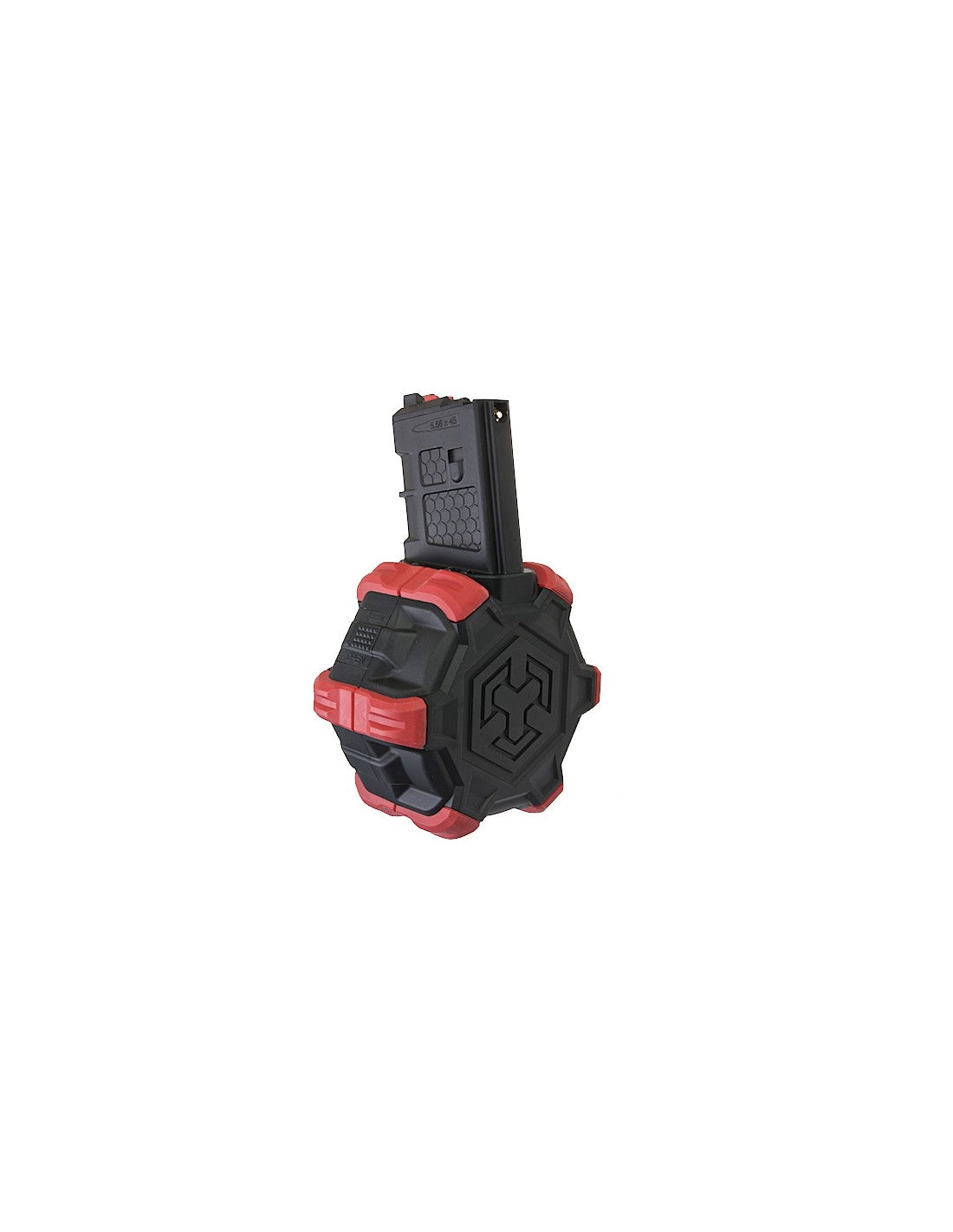 AW Custom Drum Mag für AR-15 / M4 GBB Serie (350 Schuss) – Rot