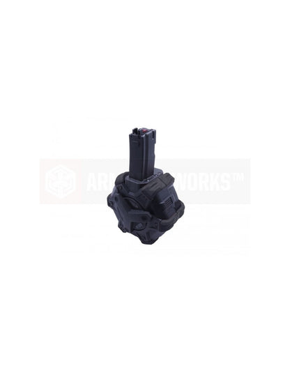 AW Custom Drum Mag 350rds Gas Magazine for MP5 Apache – Black