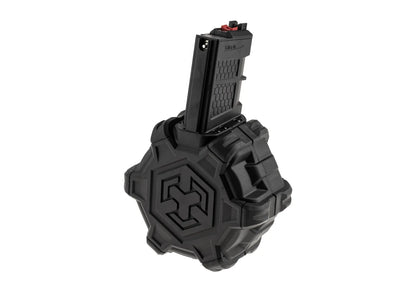 AW Custom Drum Mag für AR-15 / M4 GBB Serie (350 Schuss) – Schwarz