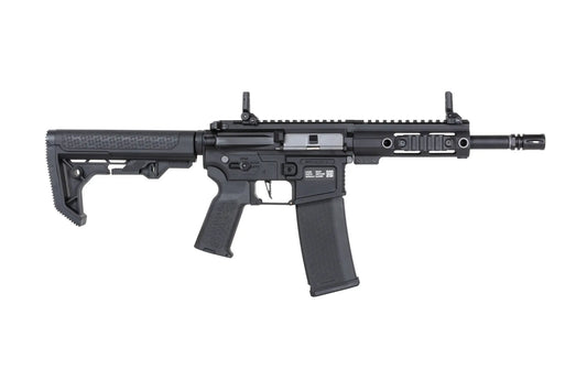 Specna Arms SA-F04-RL FLEX™ Gen.2 BLDC™ HAL ETU™ ASG Karabiner – Light Ops Schaft / New Receiver / Schwarz (unter 0,5 Joule)