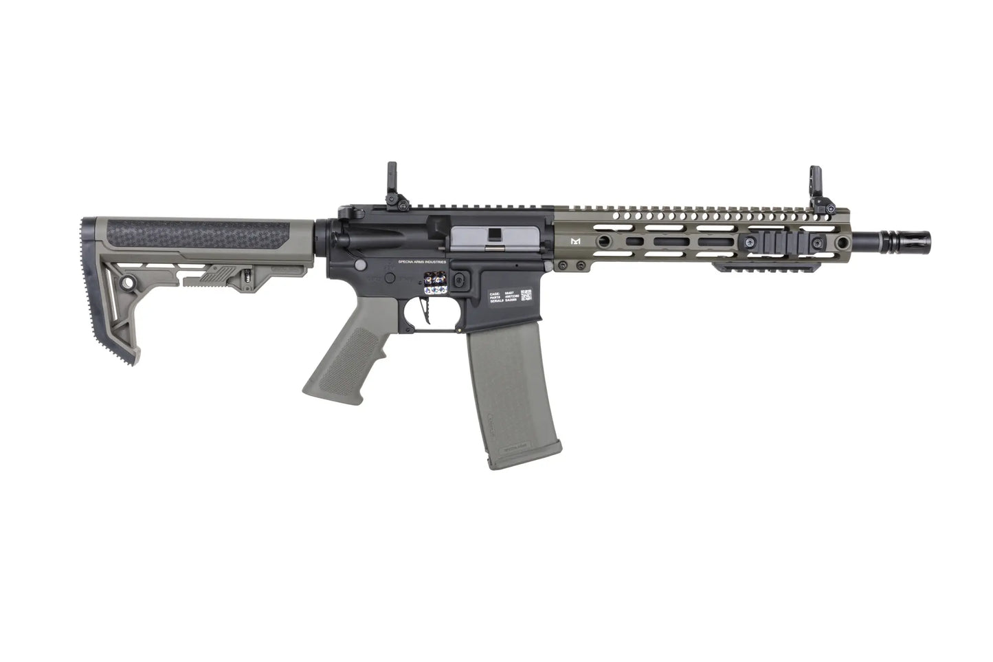 Specna Arms SA-C20-L CORE™ Gen. 2 HAL™ ETU ASG Karabiner mit Light Ops Schaft – Olive / OD Green (unter 0,5 Joule)