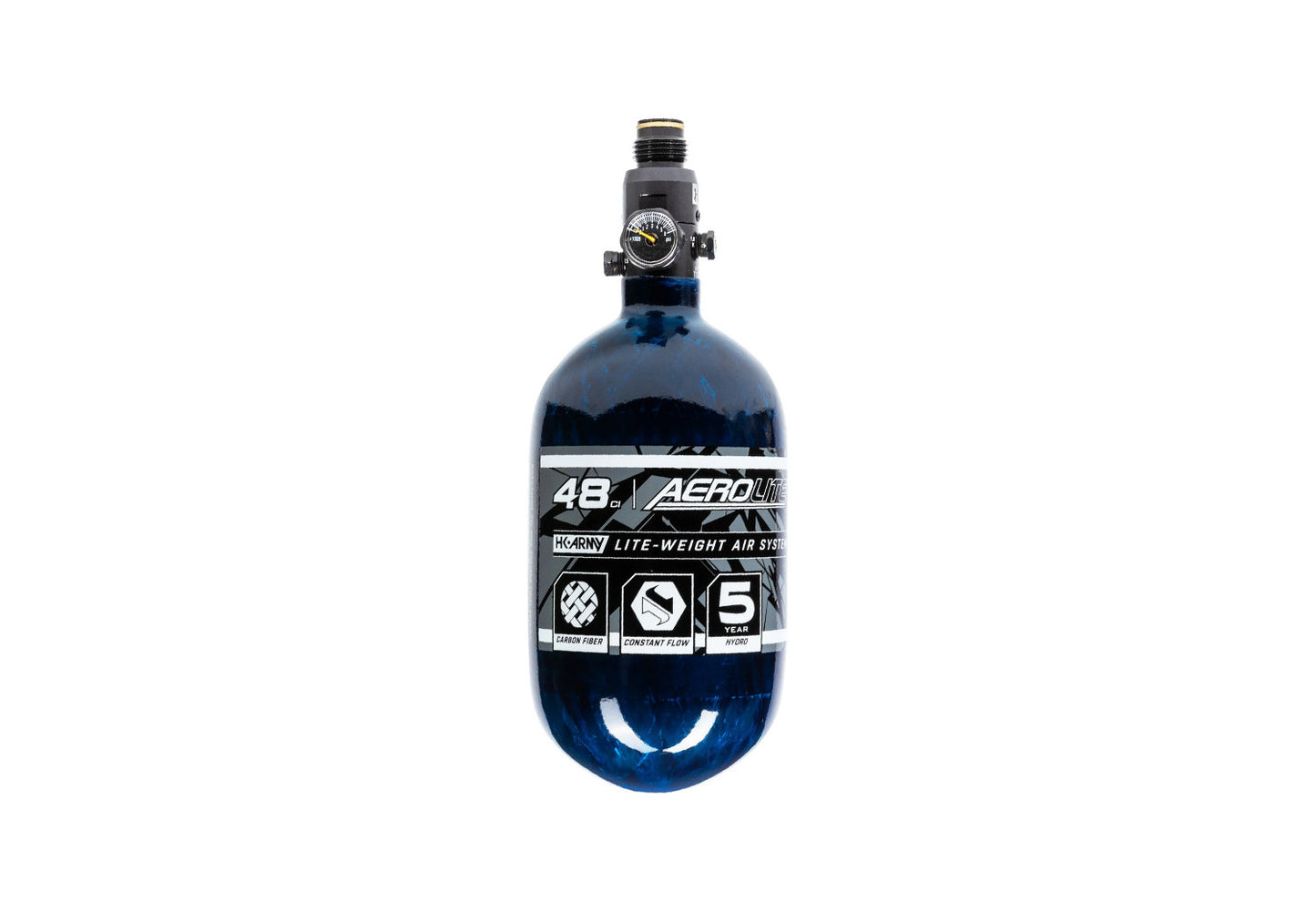 HK Army HSTL AIR System 0,8 Liter / 300 Bar inkl. Standard HP Preset Regulator – Aerolite Blue (48ci/4500PSI)