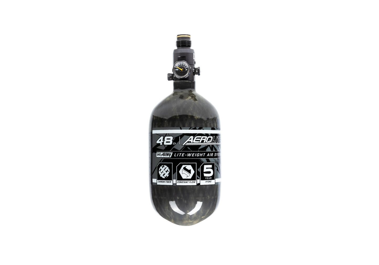 HK Army HSTL AIR System 0,8 Liter / 300 Bar inkl. Standard HP Preset Regulator – Aerolite Smoke (48ci/4500PSI)