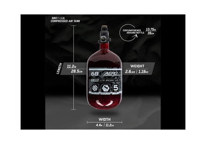 HK Army HSTL AIR System 1,1 Liter / 300 Bar inkl. Standard HP Preset Regulator – Black (68ci/4500PSI)