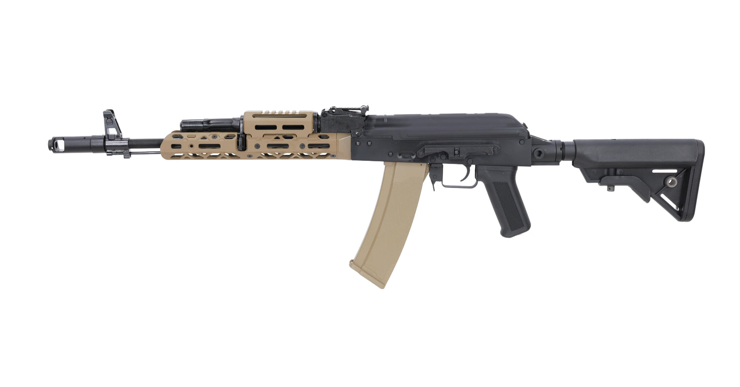 Specna Arms KPYK AK SA-PJ15 PRIME™ BLDC™ Aster II ETU Sturmgewehr – Halbbraun / Tan (unter 0,5 Joule)