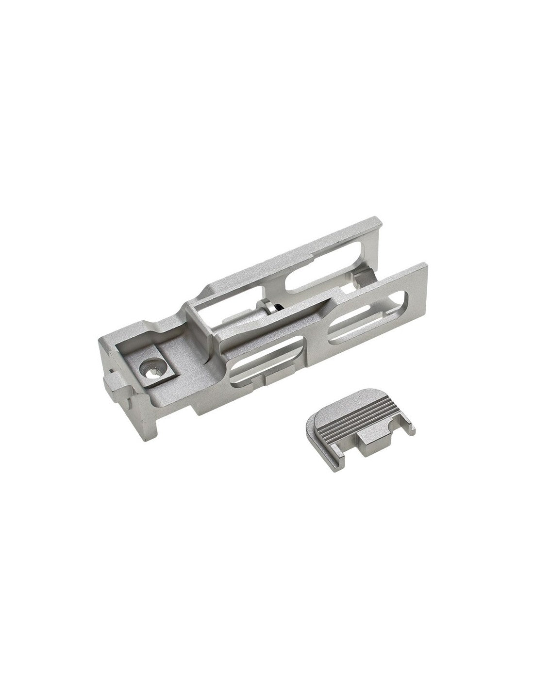 COWCOW Aluminum CNC Blowback Unit – G17 / G18C / G19 / G26 (Silver)