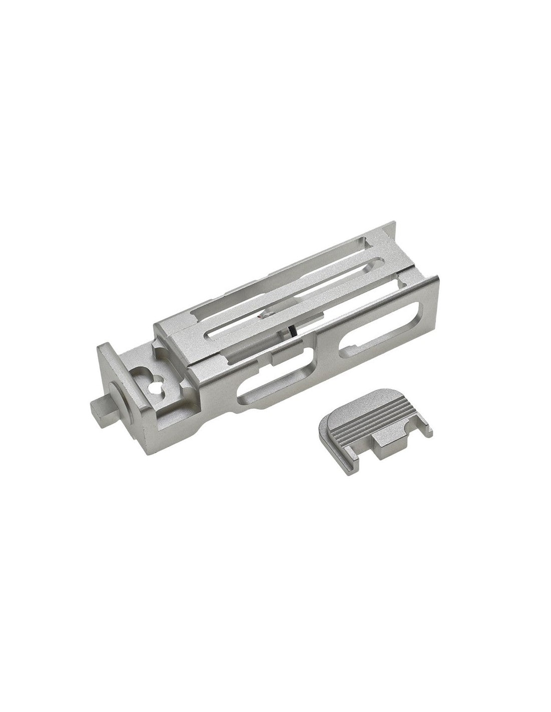 COWCOW Aluminum CNC Blowback Unit – G17 / G18C / G19 / G26 (Silver)