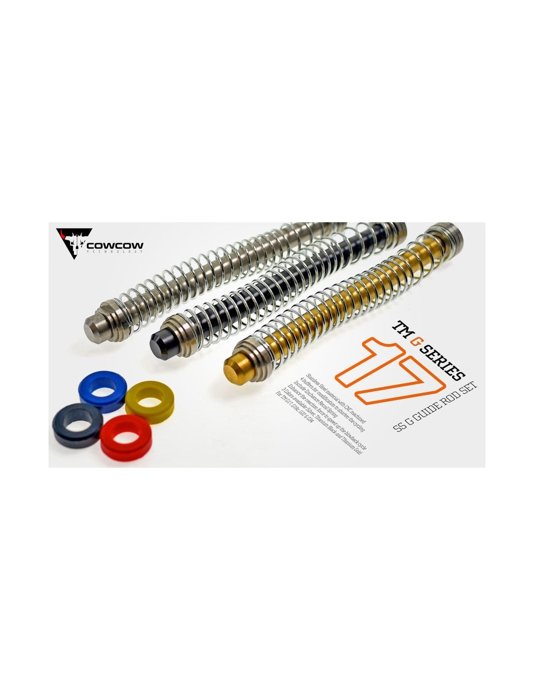 COWCOW Stainless Steel Guide Rod Set – TM G-Series (Gold)