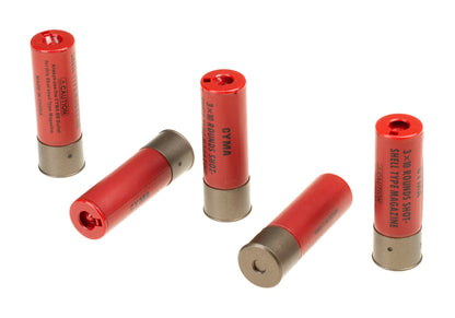 Cyma Shotgun Shells 30 BBs – 6er-Pack (Klassisch Rot)