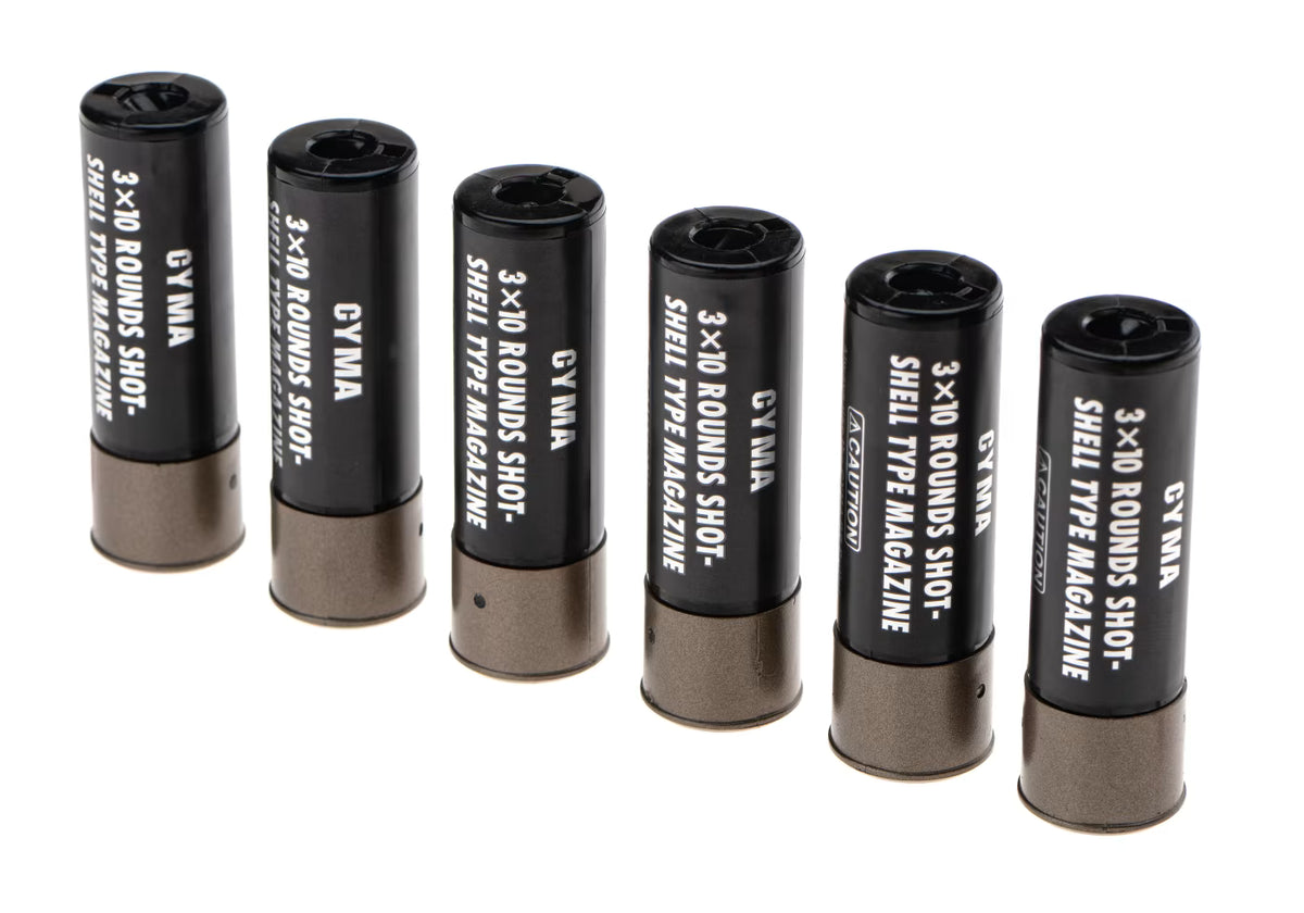 Cyma Shotgun Shells 30 BBs – 6er-Pack Schwarz