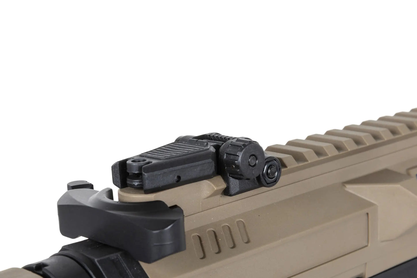 Specna Arms SA-FX01 FLEX™ Gen.2 BLDC™ HAL ETU™ ASG Karabiner – Halbbraun / Half-Tan (unter 0,5 Joule)