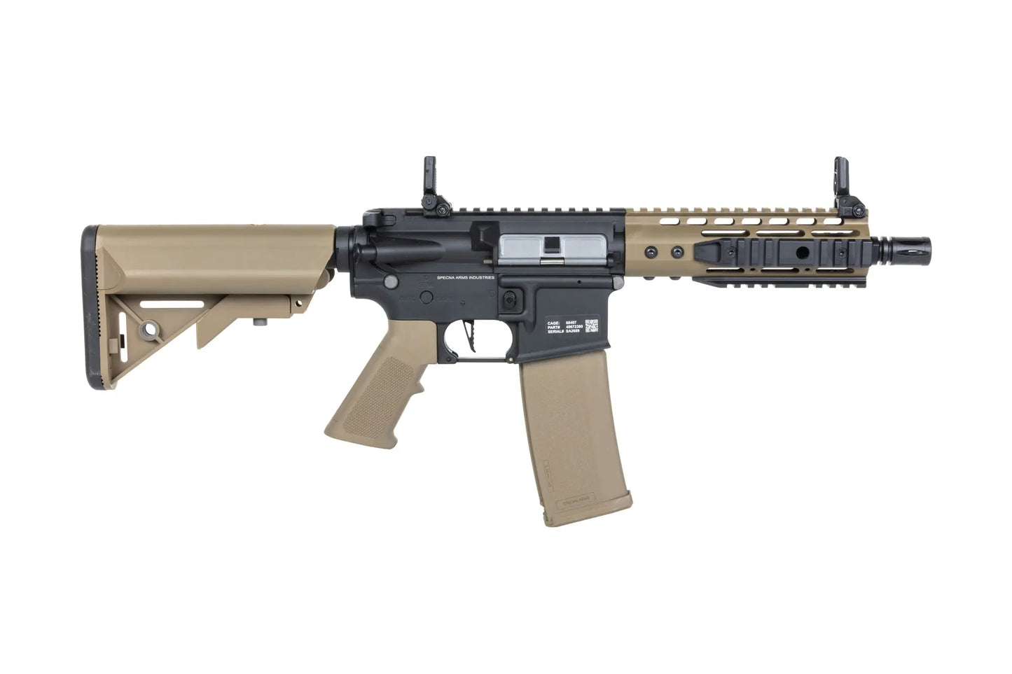 Specna Arms SA-C12 CORE™ Gen. 2 HAL™ ETU ASG Karabiner – Halbbraun / Half-Tan (unter 0,5 Joule)