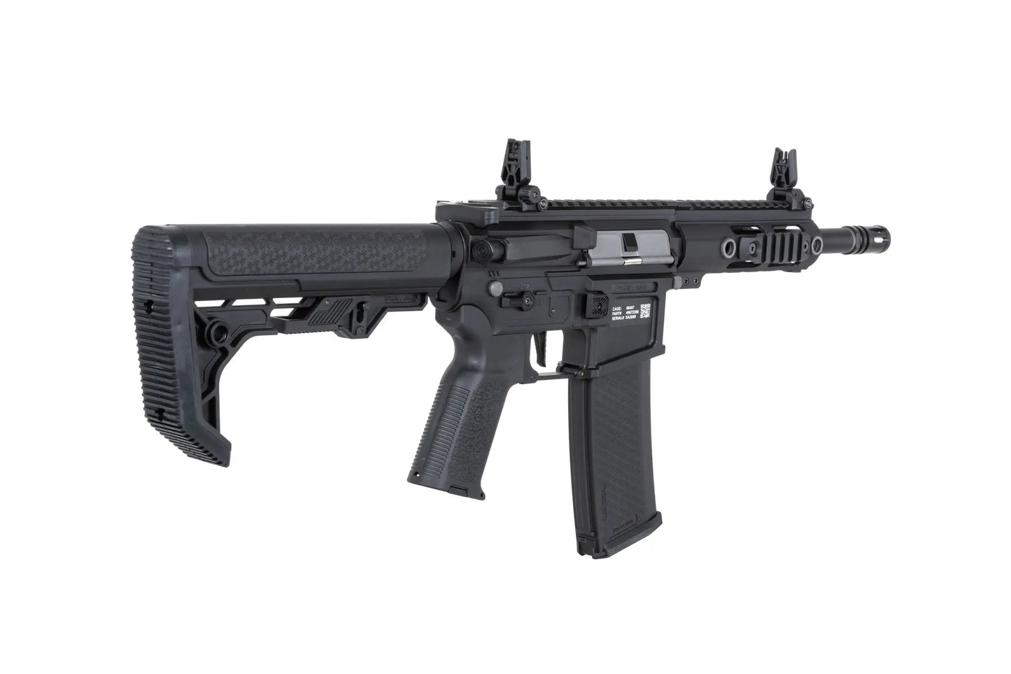 Specna Arms SA-F04-RL FLEX™ Gen.2 BLDC™ HAL ETU™ ASG Karabiner – Light Ops Schaft / New Receiver / Schwarz (unter 0,5 Joule)