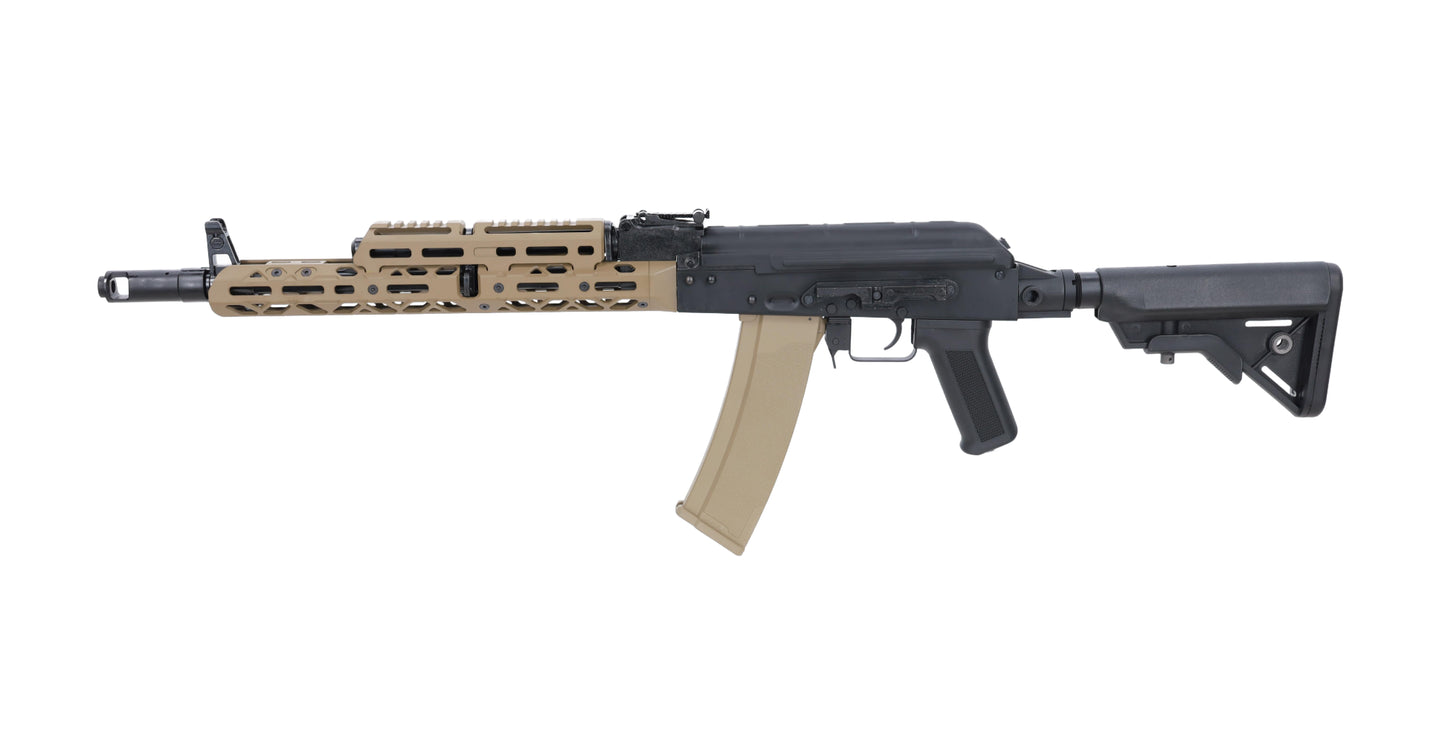 Specna Arms KPYK AK SA-PJ14 PRIME™ BLDC™ Aster II ETU Sturmgewehr – Halbbraun / Tan (0,5 Joule)