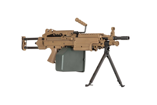 Specna Arms FN Herstal M249 PARA CORE™ Maschinengewehr AEG – Hellbraun / Tan (unter 0,5 Joule)