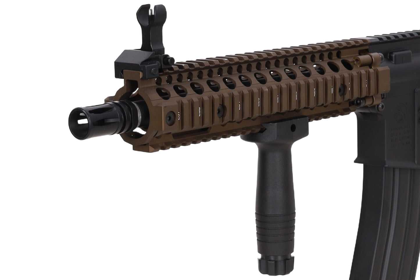 Specna Arms Colt x Daniel Defense MK18 SA-P19 PRIME™ BLDC™ Aster II ETU 10.5'' Sturmgewehr – Chaos Bronze (unter 0,5 Joule)