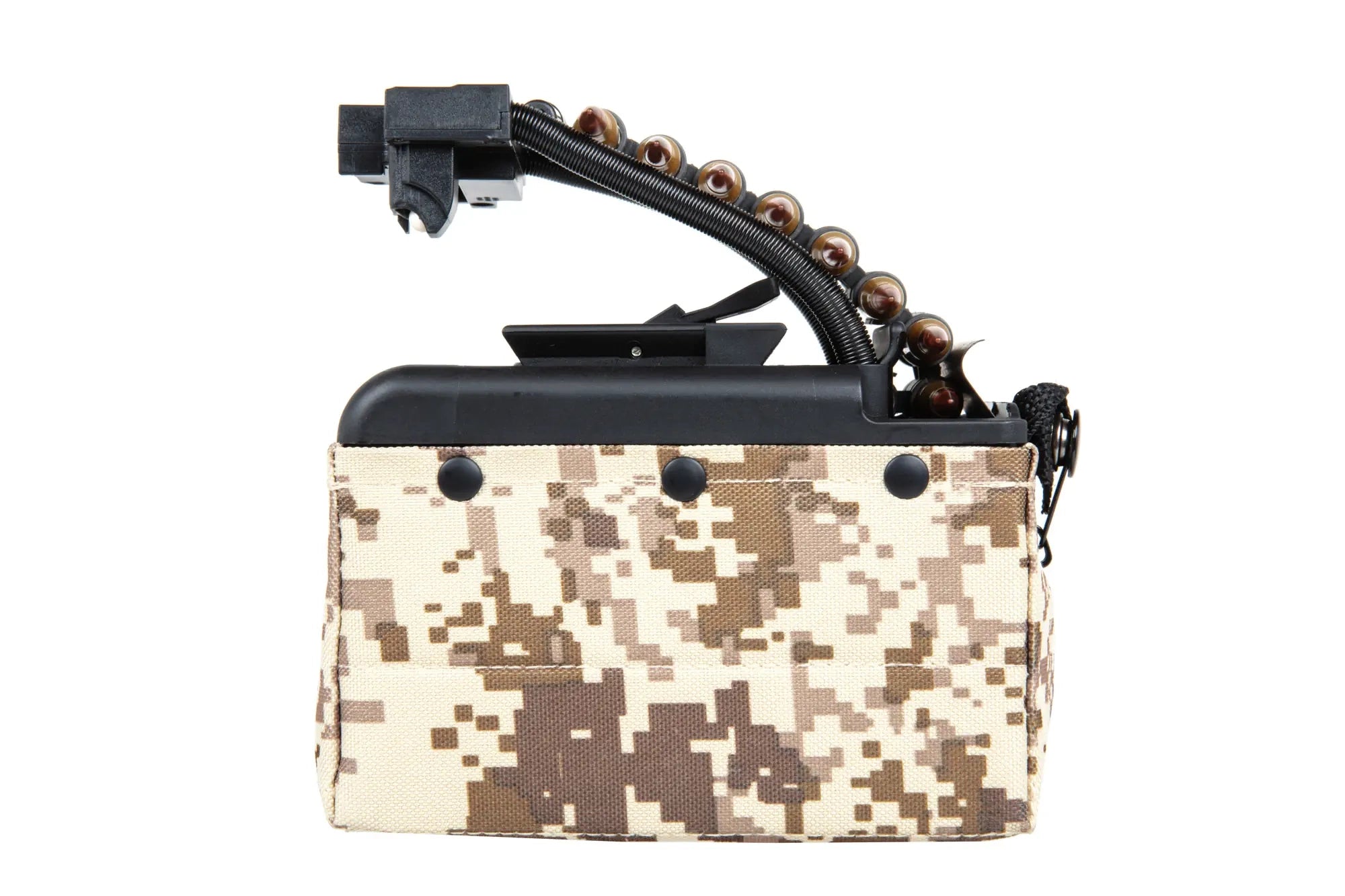 A&K electric box magazine for 2,000 rounds for M249 type replicas with imitation Digital Desert ammunition