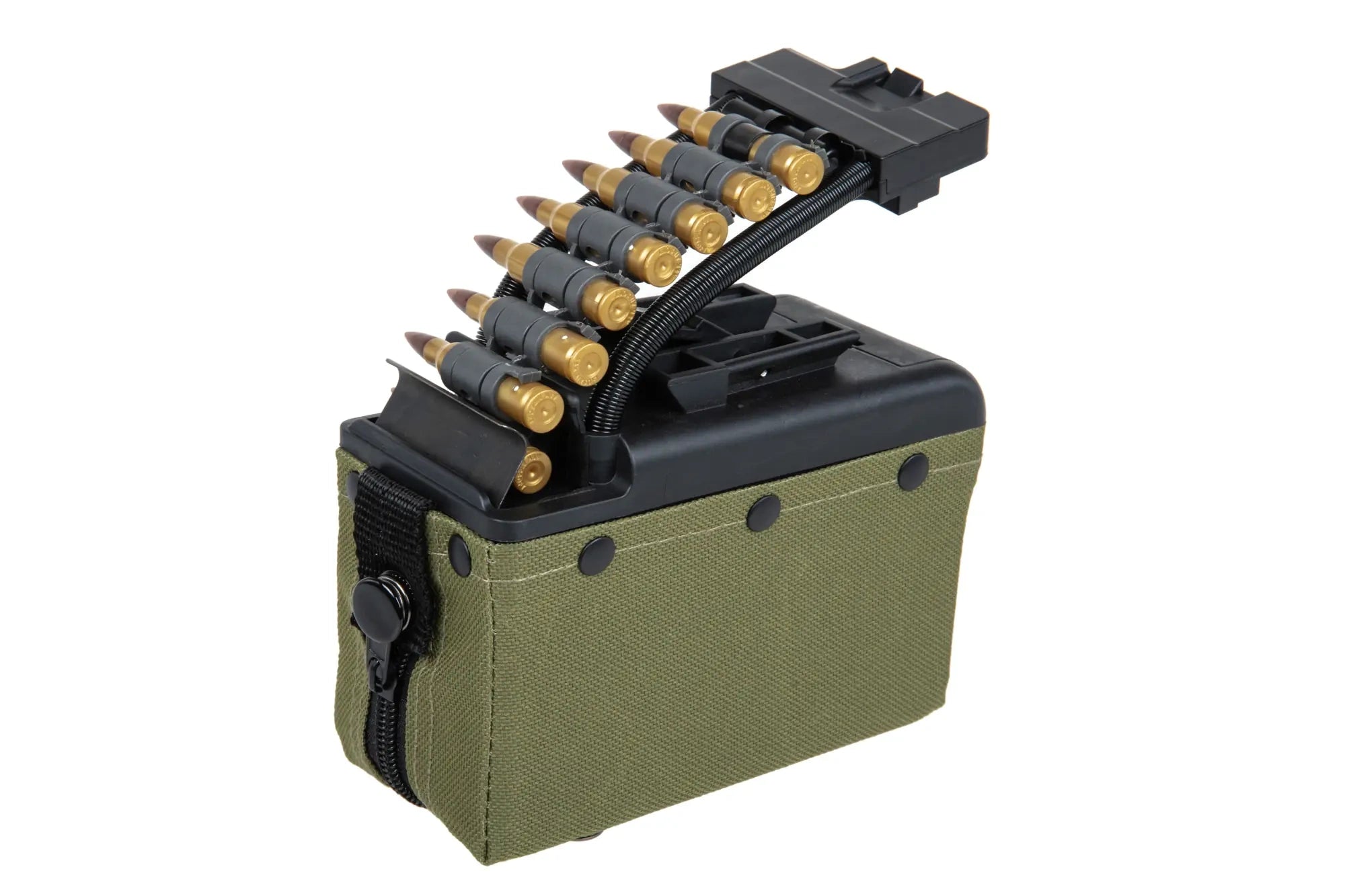 A&K electric box magazine for 2,000 rounds for M249 type replicas with imitation ammunition Olive