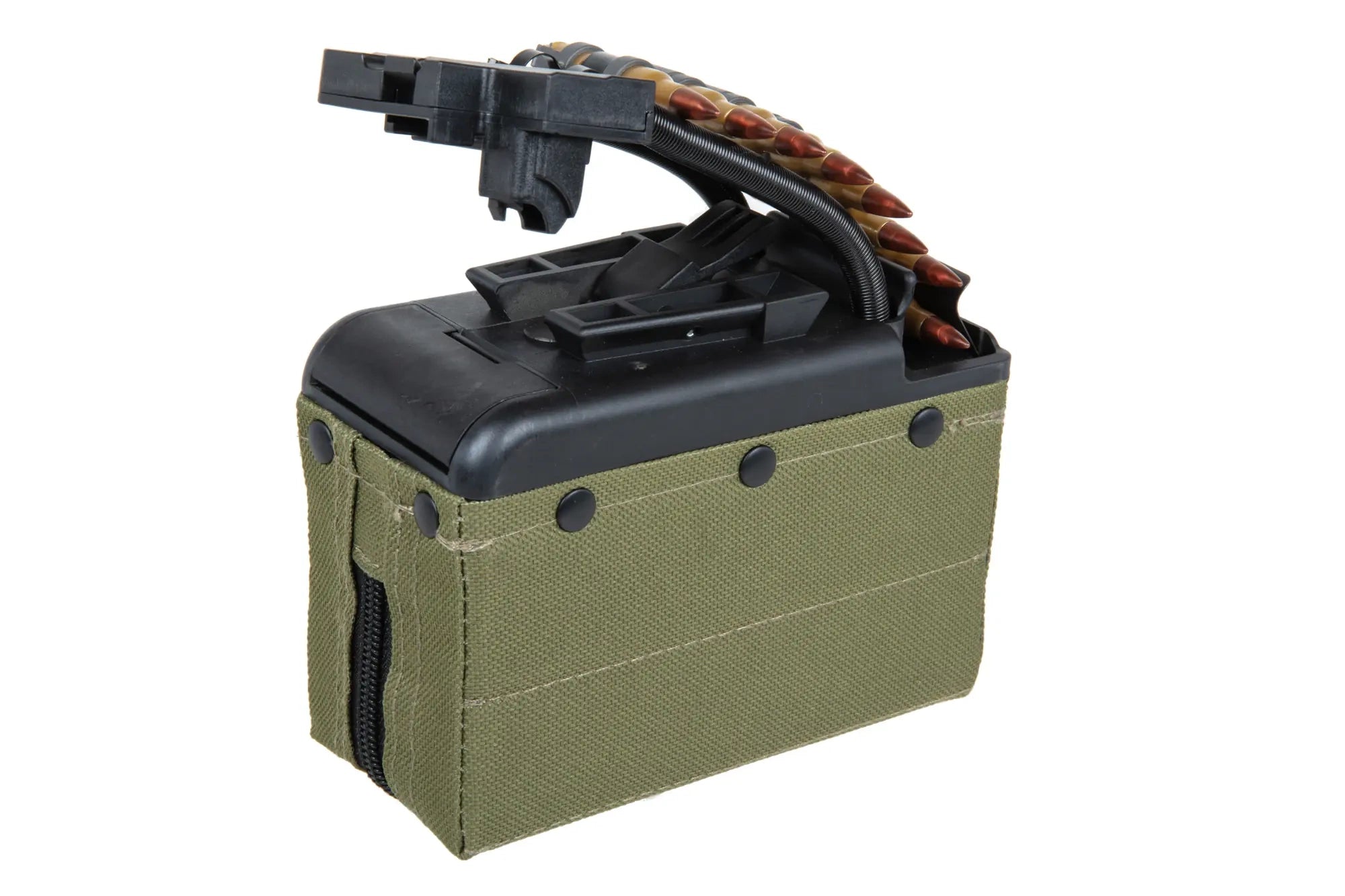 A&K electric box magazine for 2,000 rounds for M249 type replicas with imitation ammunition Olive