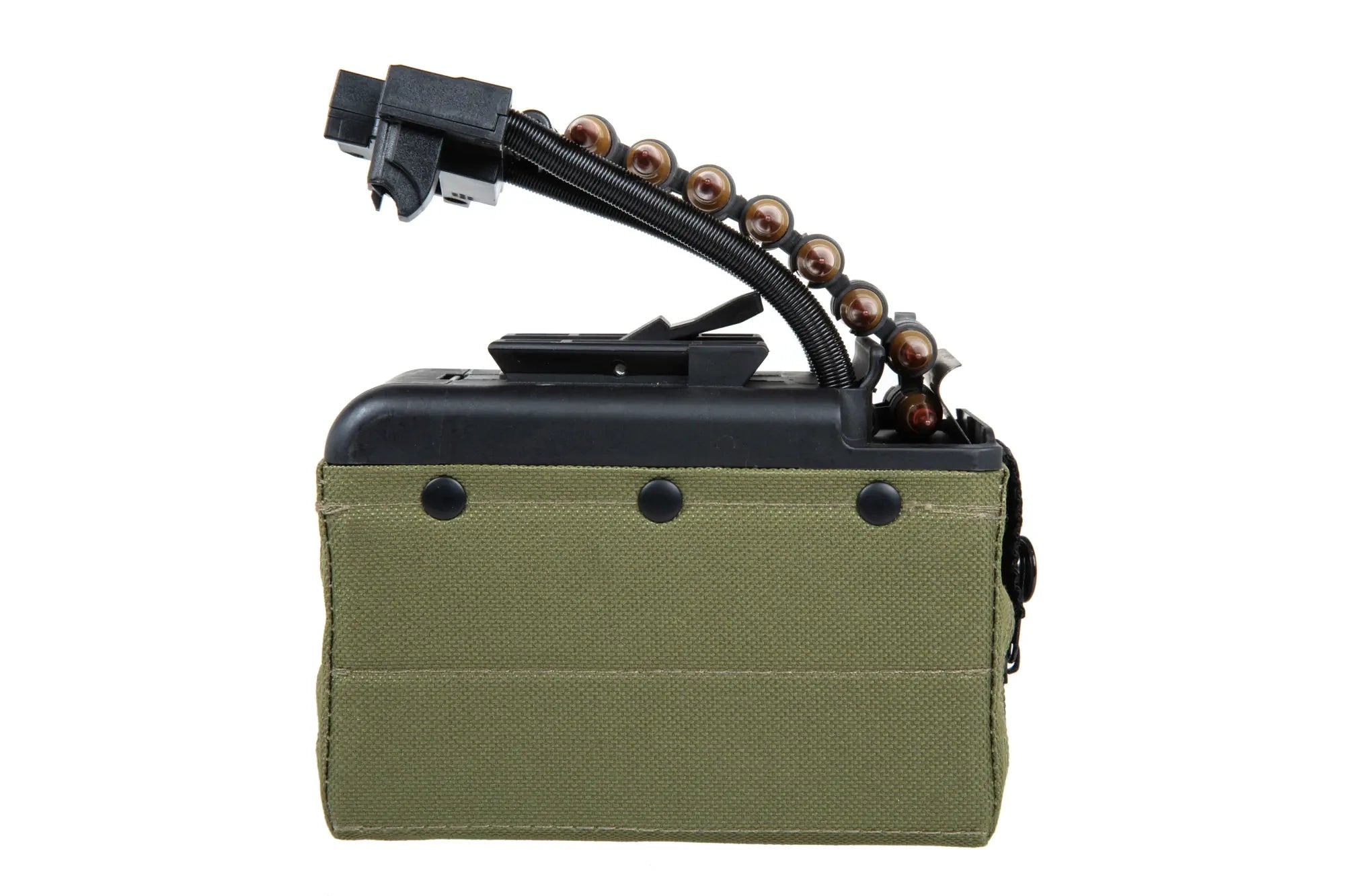 A&K electric box magazine for 2,000 rounds for M249 type replicas with imitation ammunition Olive