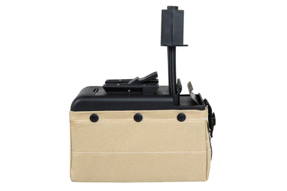 A&K electric box magazine for 2000 BBs for M249 Tan replicas