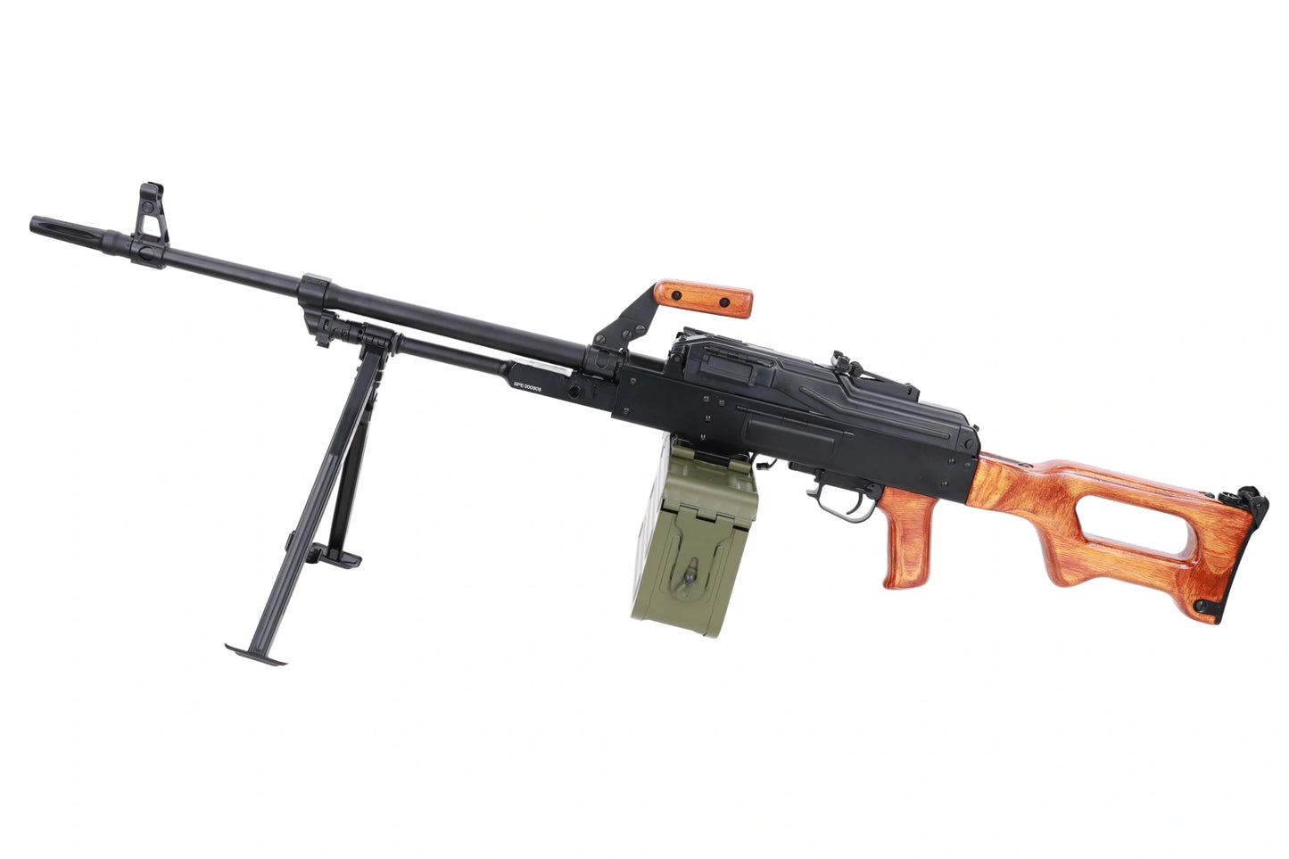 Specna Arms x A&K SA-PKM EDGE™ airsoft machine gun with wooden components (0,5 Joule)