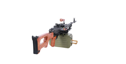 Specna Arms x A&K SA-PKM EDGE™ airsoft machine gun with wooden components (0,5 Joule)