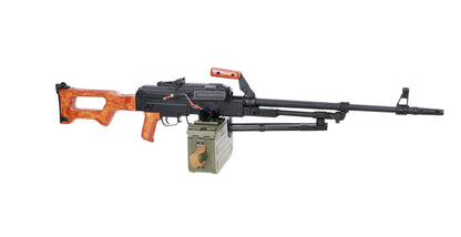Specna Arms x A&K SA-PKM EDGE™ airsoft machine gun with wooden components (0,5 Joule)