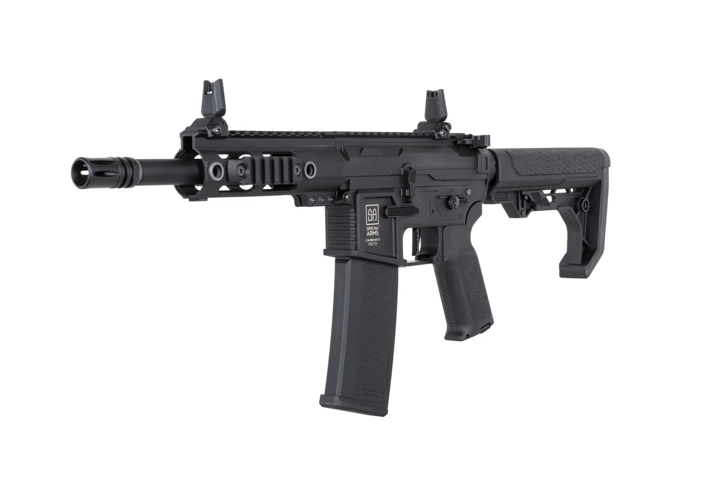 Specna Arms SA-F04-RL FLEX™ Gen.2 BLDC™ HAL ETU™ ASG Karabiner – Light Ops Schaft / New Receiver / Schwarz (unter 0,5 Joule)