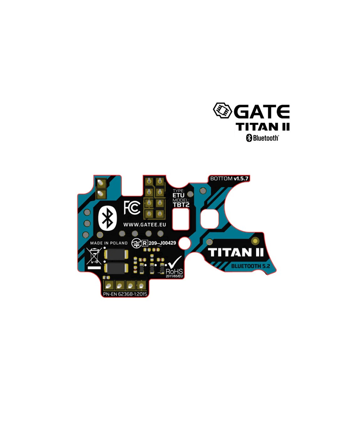 GATE TITAN II Bluetooth® EXPERT – V2 AEG (Rear Wired / US-Version)