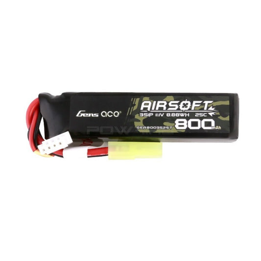 Gens ace 25C 800mAh 11.1V Lipo Battery - Mini tamiya