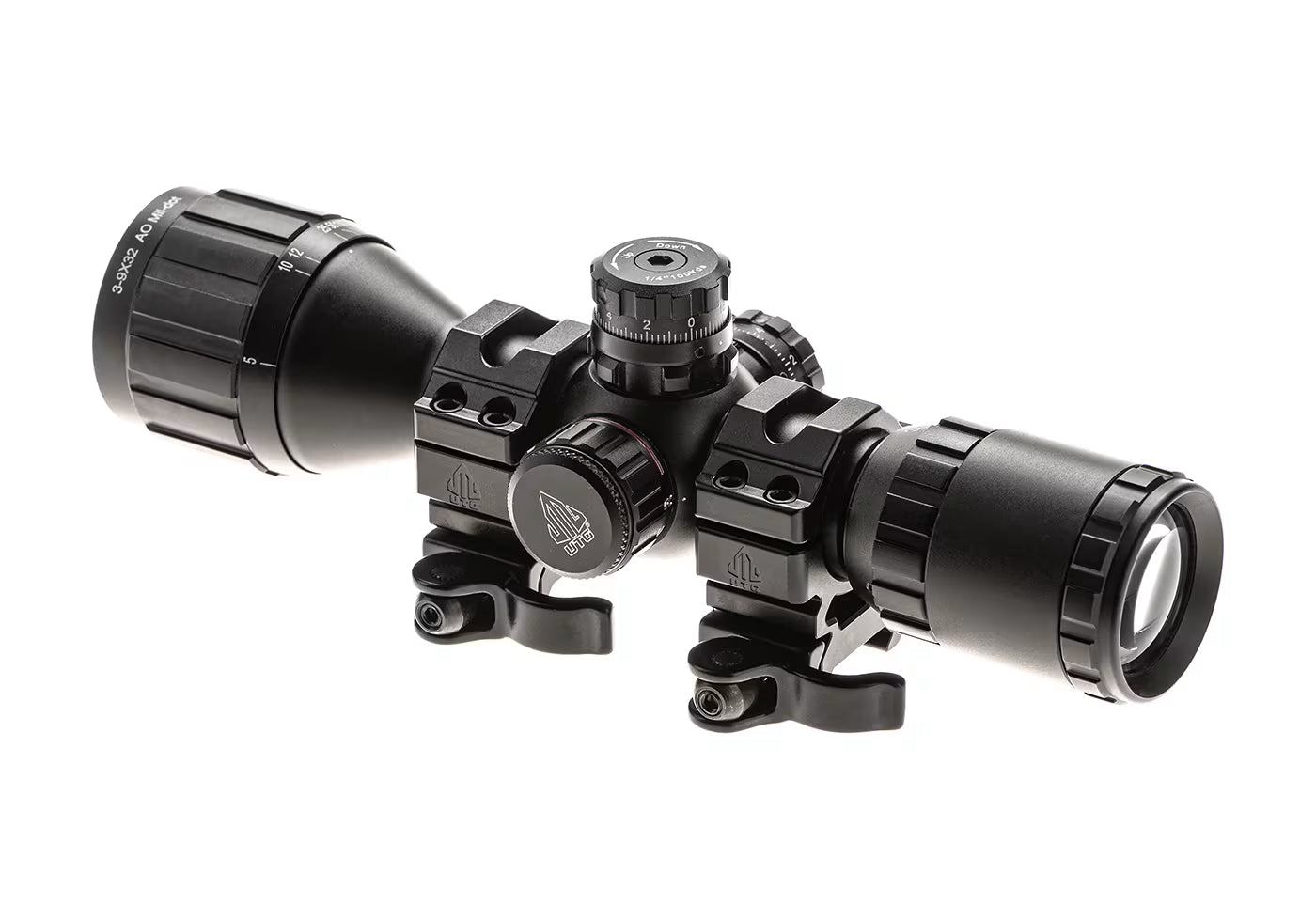 Leapers 3-9x32 1" BugBuster Scope AO RGB Mil-dot With QD Rings