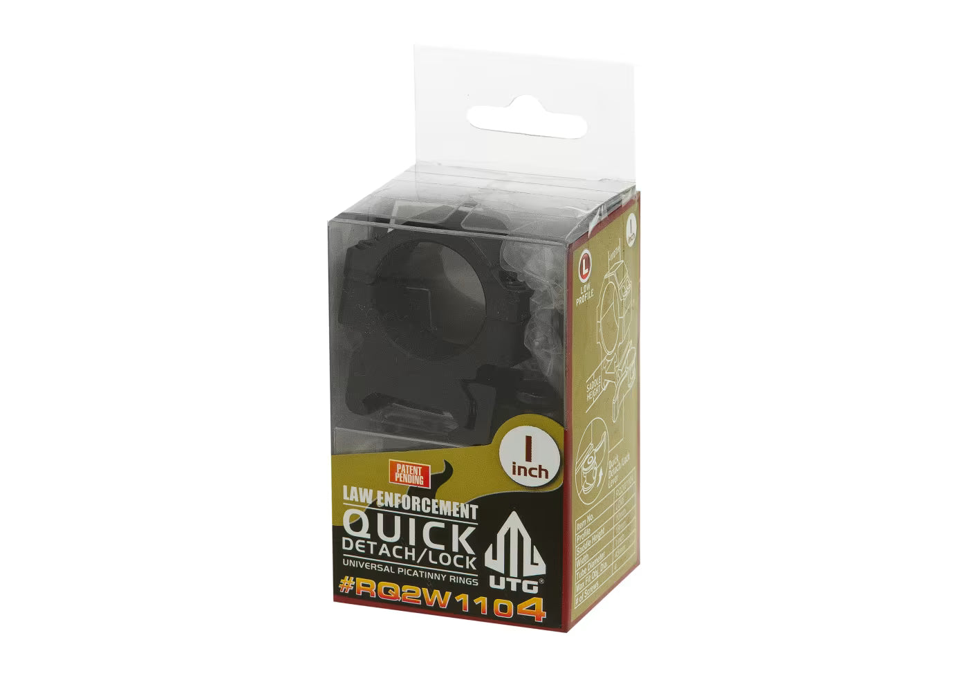 Leapers QD 25.4mm CNC Mount Rings Low