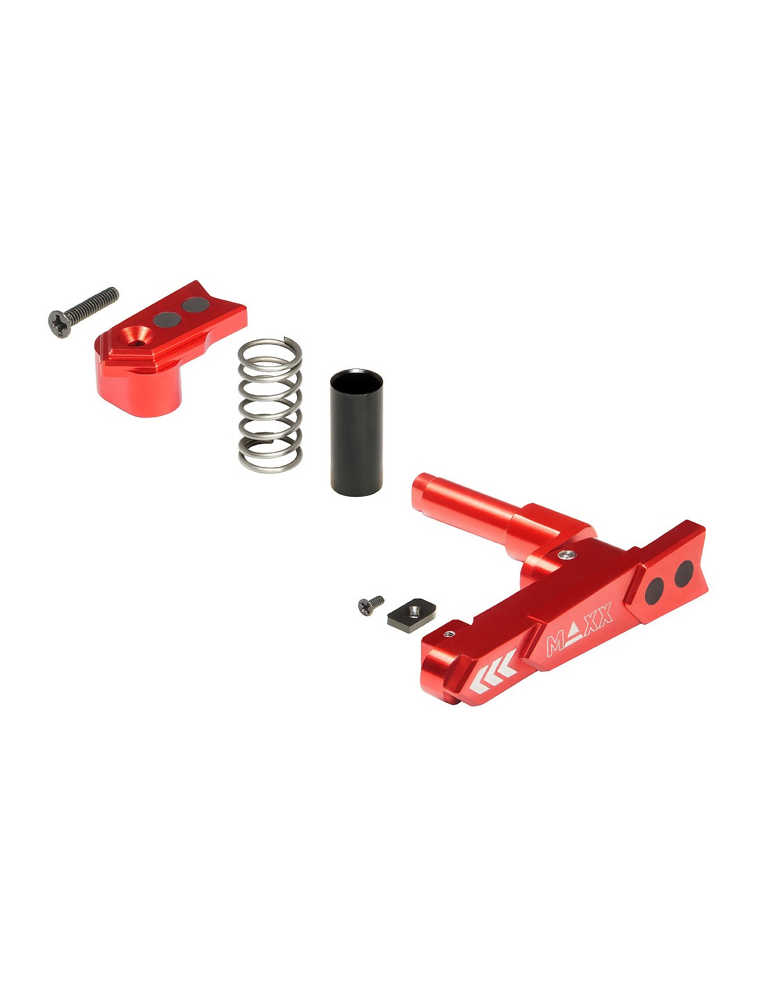 Maxx Model CNC Aluminum Advanced Magazine Release Style A Red
