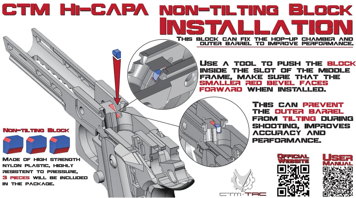 CTM tactical split slide Superline for TM Hi-capa 5.1 - Black