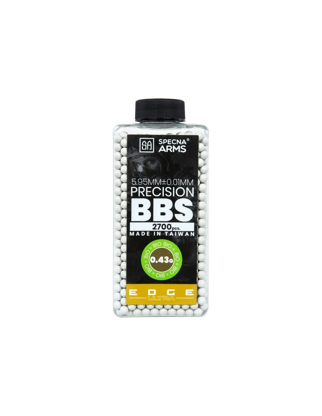 Specna Arms EDGE ULTRA™ BIO BBs accuracy 0.43g - bottle 2700bbs