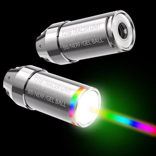 T238 Spitfire Tracer Unit RGB+ Version für Nerf Darts/Gel Ball Blaster/Airsoft tracer module Silber