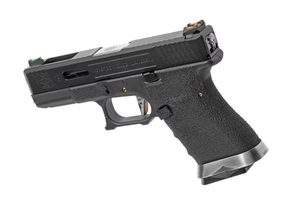 WE G-Force 19 BK Silver Barrel Metal Version GBB Airsoft-Pistole – Schwarz