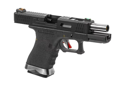 WE G-Force 19 BK Silver Barrel Metal Version GBB Airsoft-Pistole – Schwarz