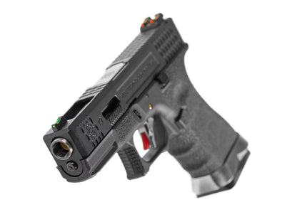 WE G-Force 19 BK Silver Barrel Metal Version GBB Airsoft-Pistole – Schwarz