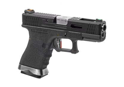 WE G-Force 19 BK Silver Barrel Metal Version GBB Airsoft-Pistole – Schwarz
