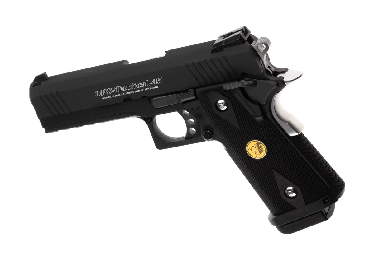 WE Hi-Capa 4.3 OPS Full Metal GBB Airsoft-Pistole – Schwarz