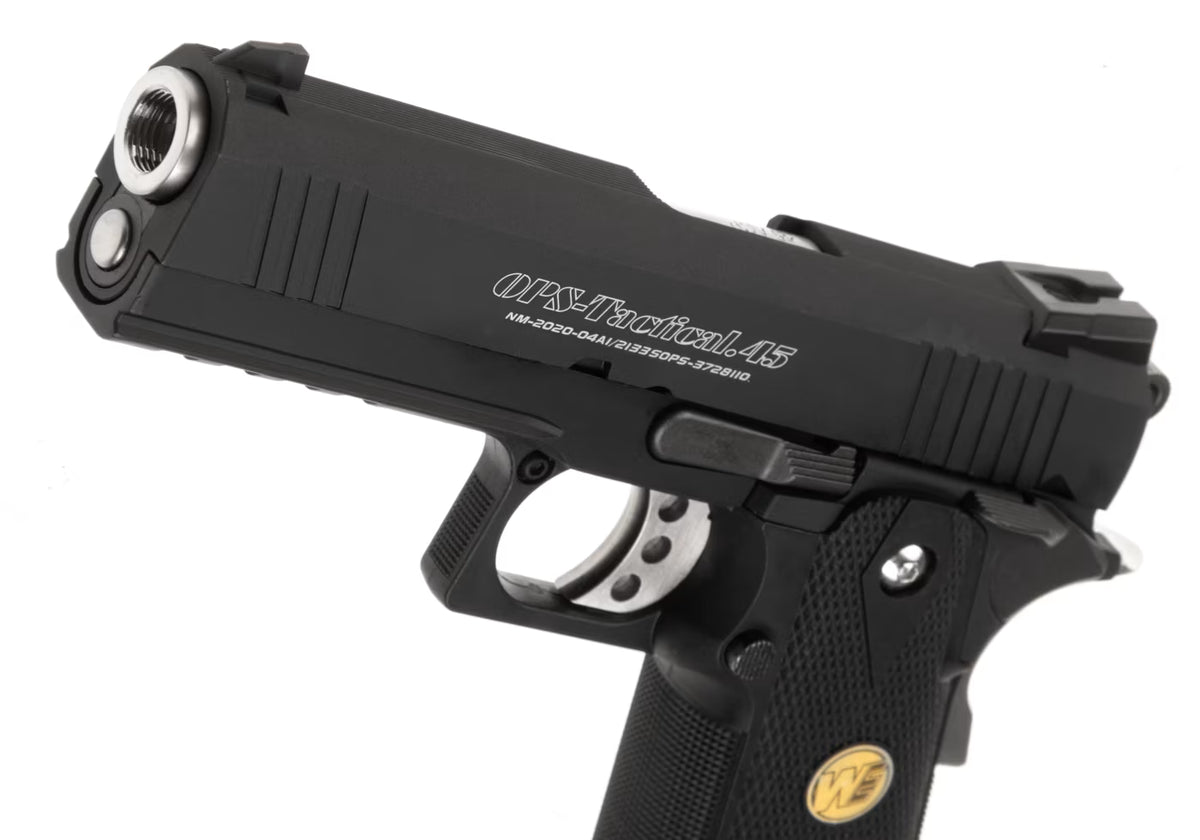 WE Hi-Capa 4.3 OPS Full Metal GBB Airsoft-Pistole – Schwarz