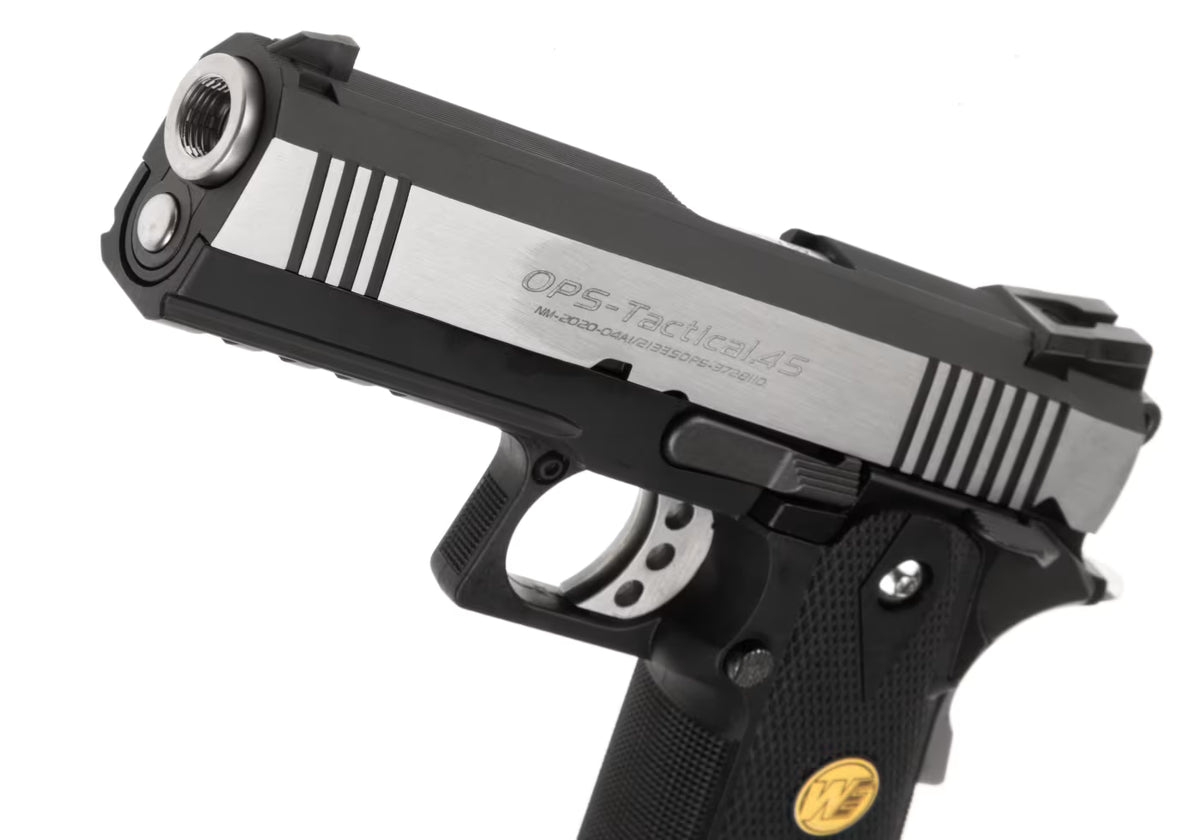 WE Hi-Capa 4.3 OPS Full Metal GBB Airsoft-Pistole – Schwarz